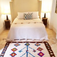 Pompom Blankets Decken aus Marokko weiss verschiedene Designs Azilal